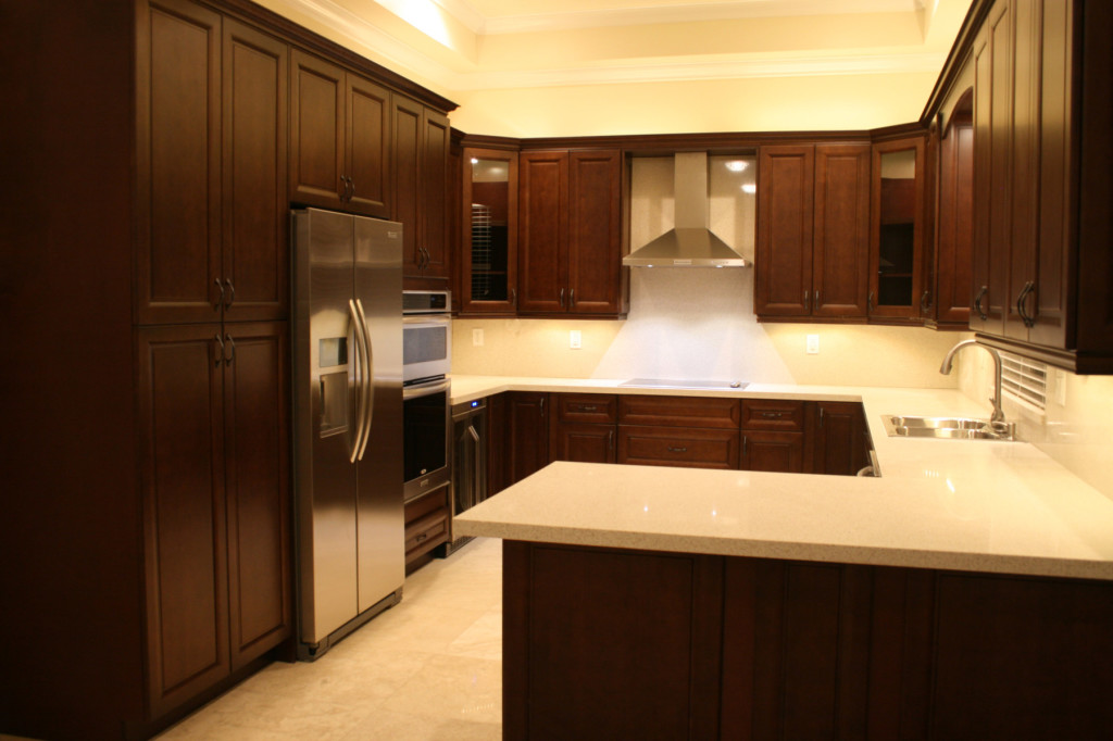 Custom Kitchen Cabinetry with Stainless Steel Appliances