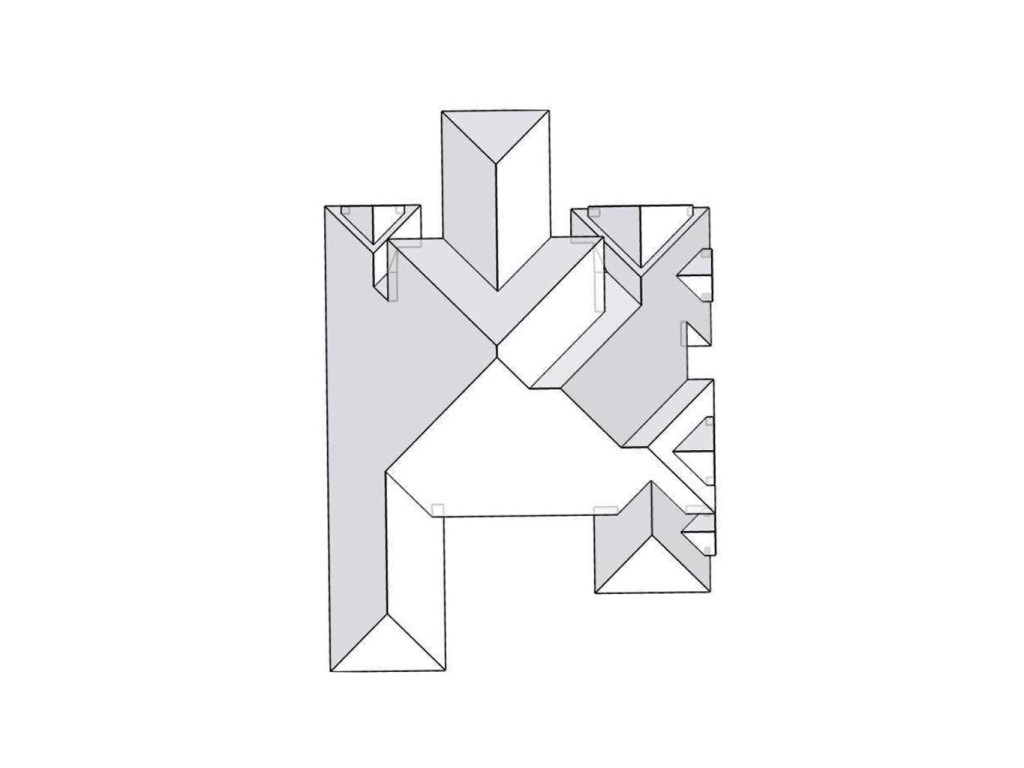 Satellite rendering of roof facets