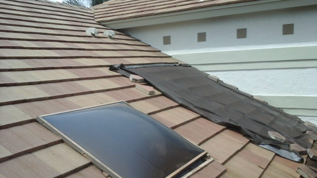 South Florida roof leak at skylight & flashing