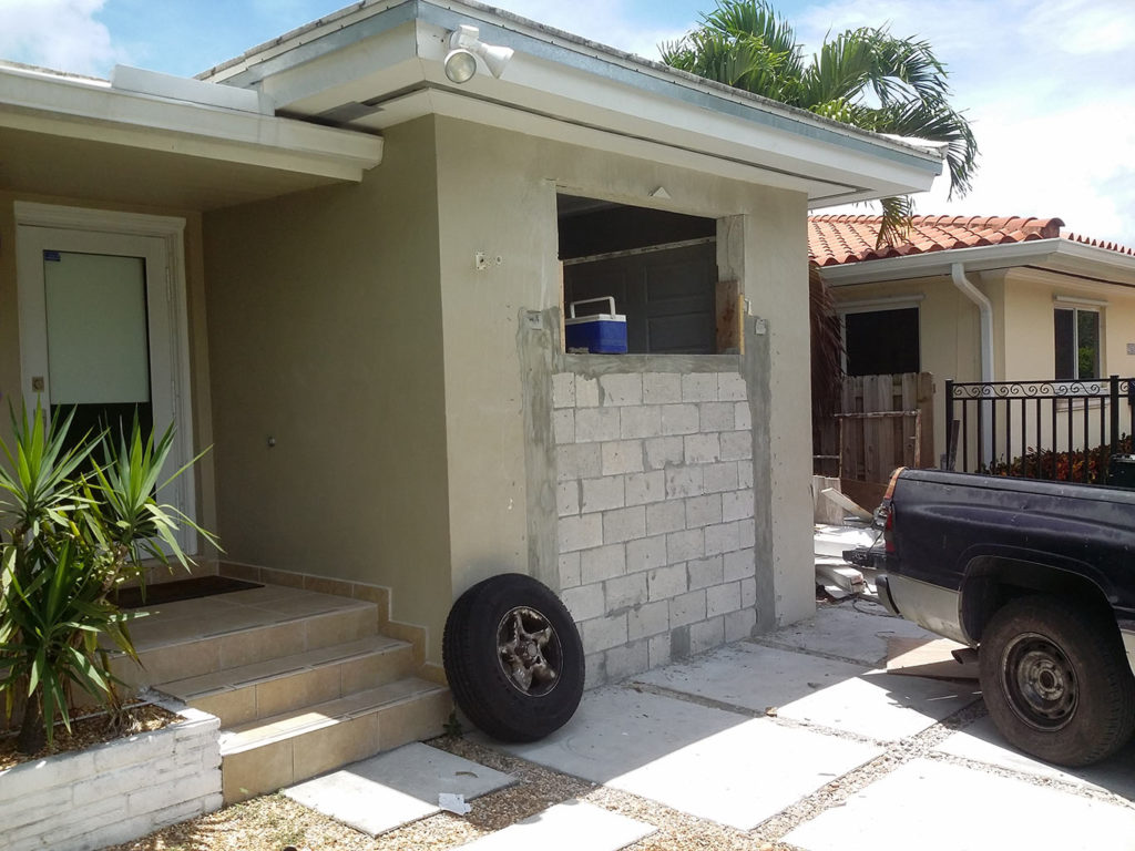 Garage Door being blocked up