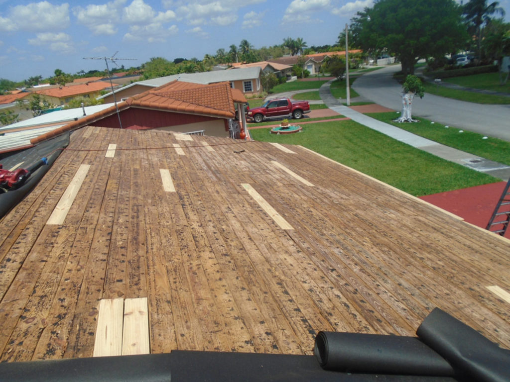 Rotted tongue & groove planks were replaced