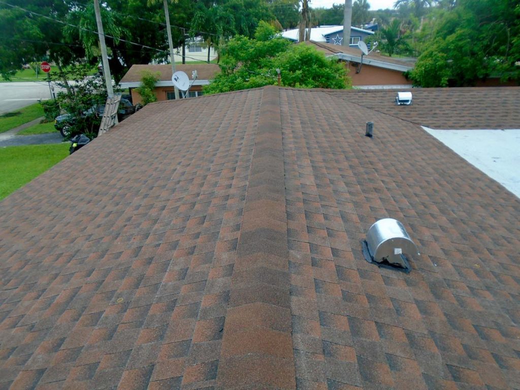 After photo of new dimensional shingle roof area