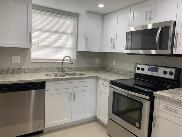 Small Kitchen Remodel with White Shaker Cabinets — Miami General Contractor