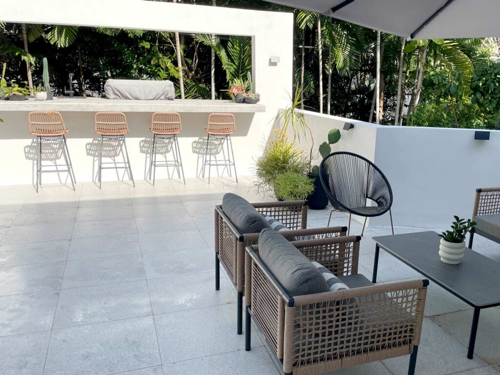 Rooftop patio & kitchen over home addition